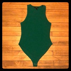 Jade green body suit. Forever 21